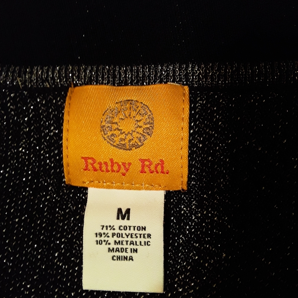 Ruby Rd black and silver sweater - Picture 3 of 6
